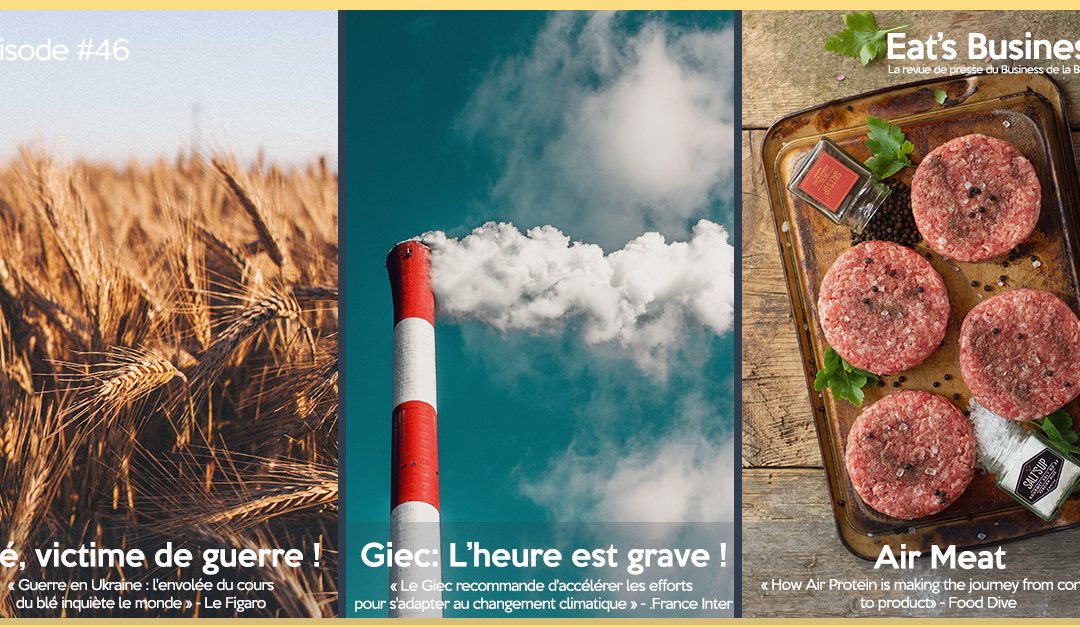 Eat’s Business #46 | Le prix du blé explose, le GIEC lance une alerte face au changement climatique et une découverte d’une nouvelle protéine faite à partir d’air.